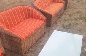 Handwoven Wicker Lounge Chair