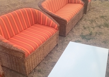 Handwoven Wicker Lounge Chair