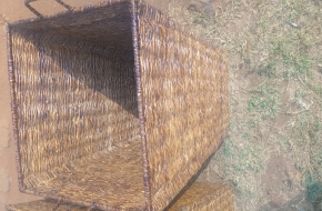 Handwoven laundry basket