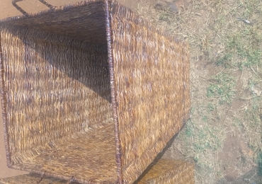 Handwoven laundry basket