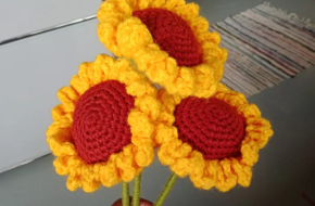 Crocheted Sunflower