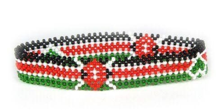 Kenyan Flag bracelet tutorial