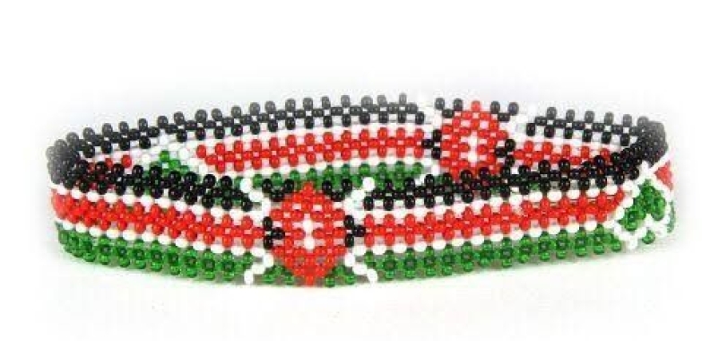 Kenyan Flag bracelet tutorial
